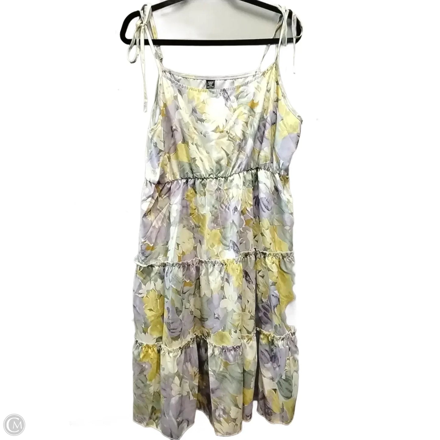 Dress Casual Short By Shein In Floral Print, Size: 1x