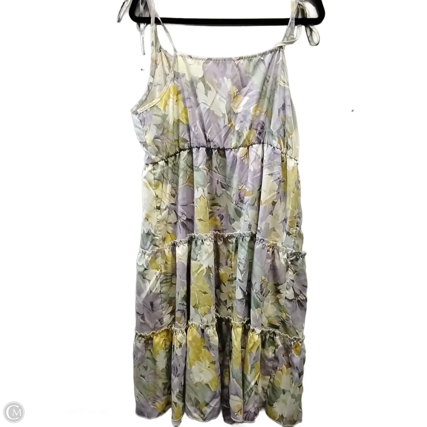 Dress Casual Short By Shein In Floral Print, Size: 1x