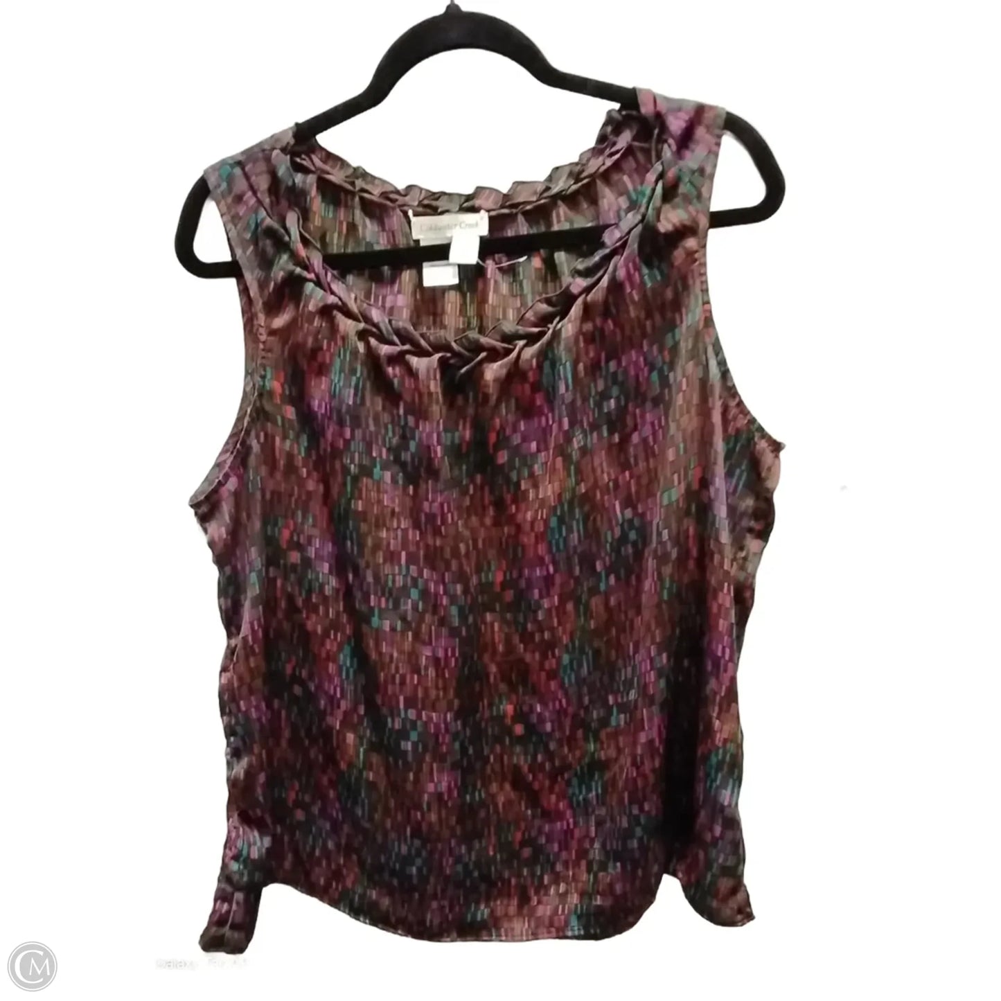 Top Sleeveless Basic By Coldwater Creek In Geometric Pattern, Size: Xl