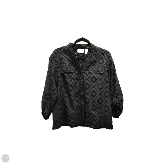 Blouse 3/4 Sleeve By Alfred Dunner In Black, Size: M