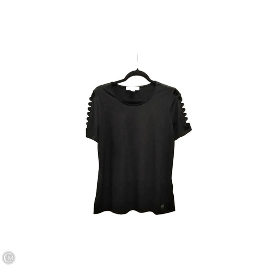 Blouse Short Sleeve By Michael By Michael Kors In Black, Size: M