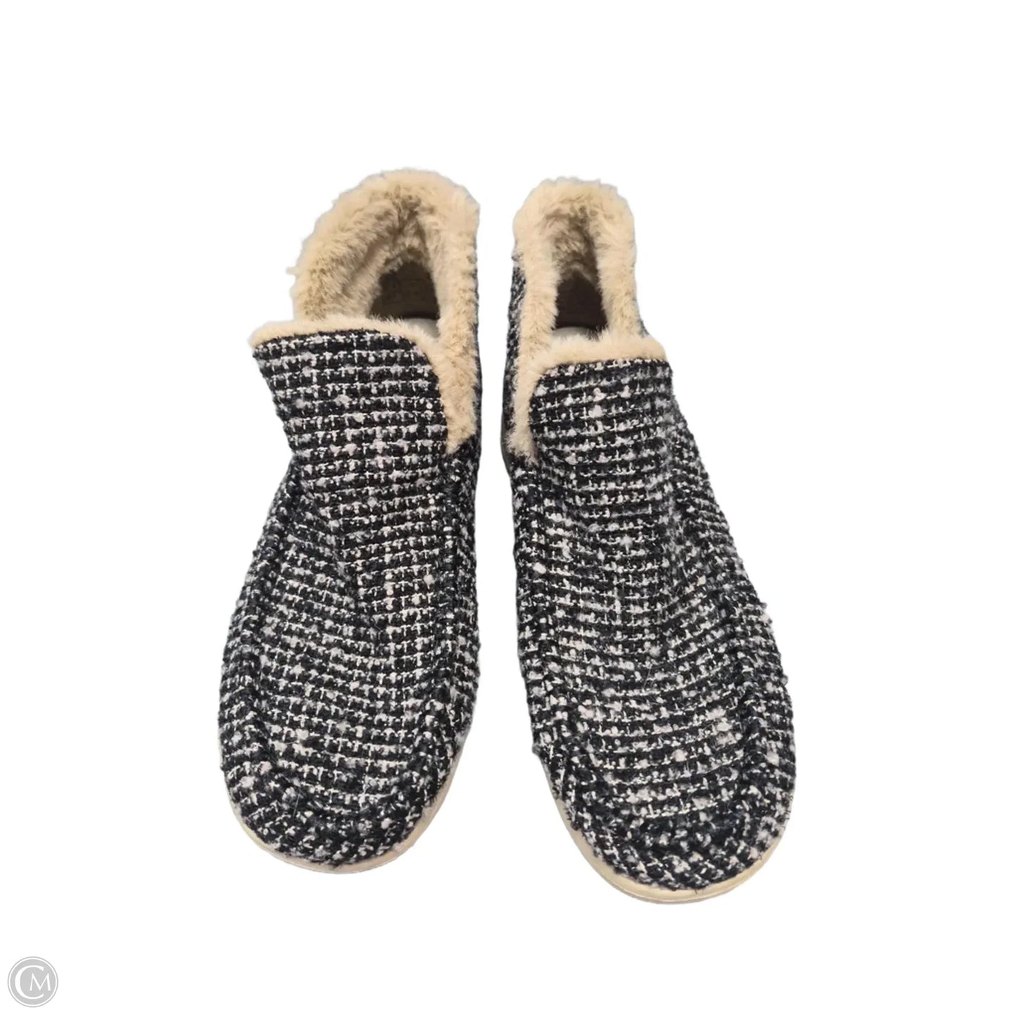 Shoes Flats By Hey Dude In Black & Grey, Size: 9