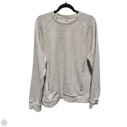Sweatshirt Crewneck By Flx In Beige, Size: L