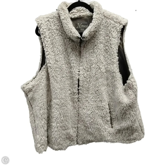Vest Faux Fur & Sherpa By Natural Reflections In Beige, Size: 2x