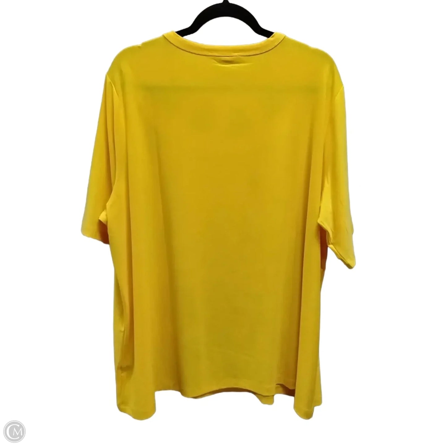 Blouse Short Sleeve By Cato In Yellow, Size: 3x