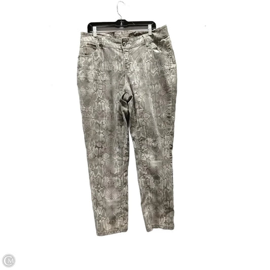 Jeans Straight By Lane Bryant In Snakeskin Print, Size: 16