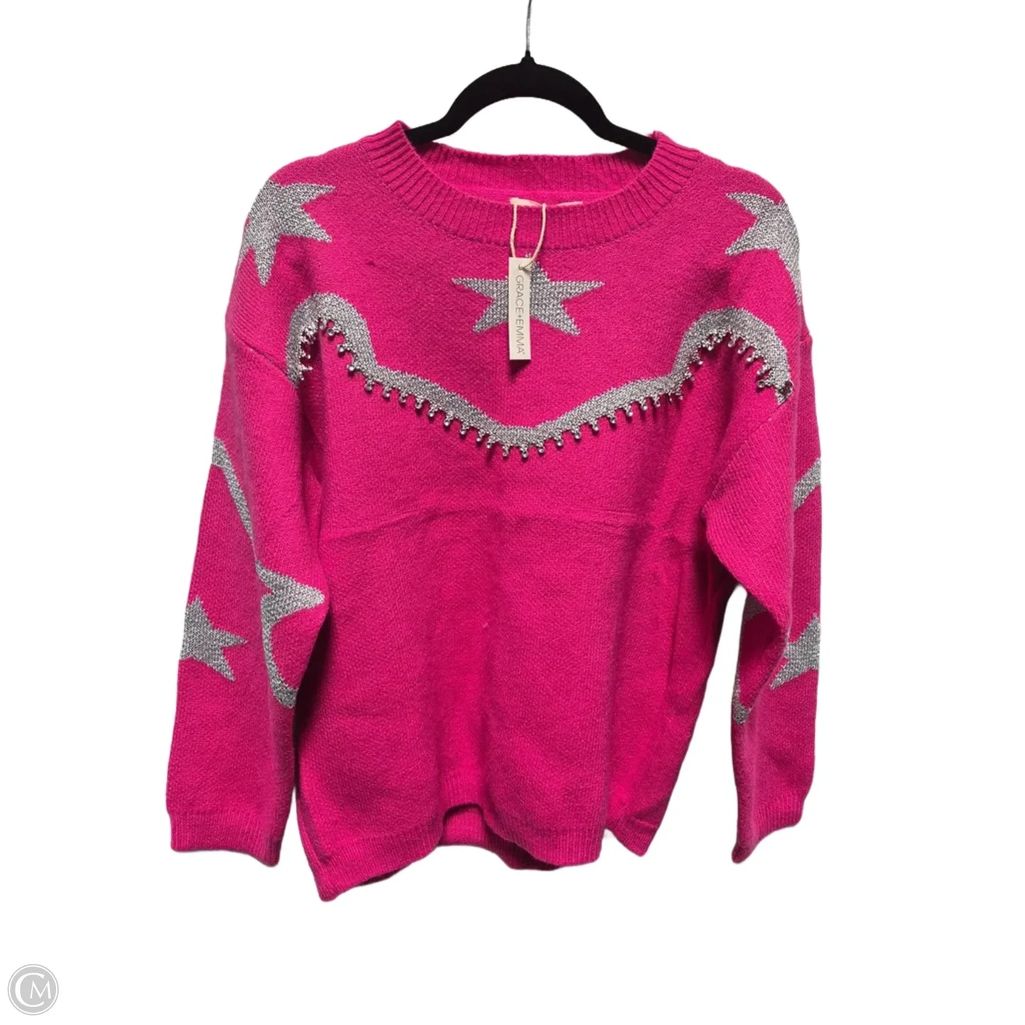 Sweater By Clothes Mentor In Pink, Size: L