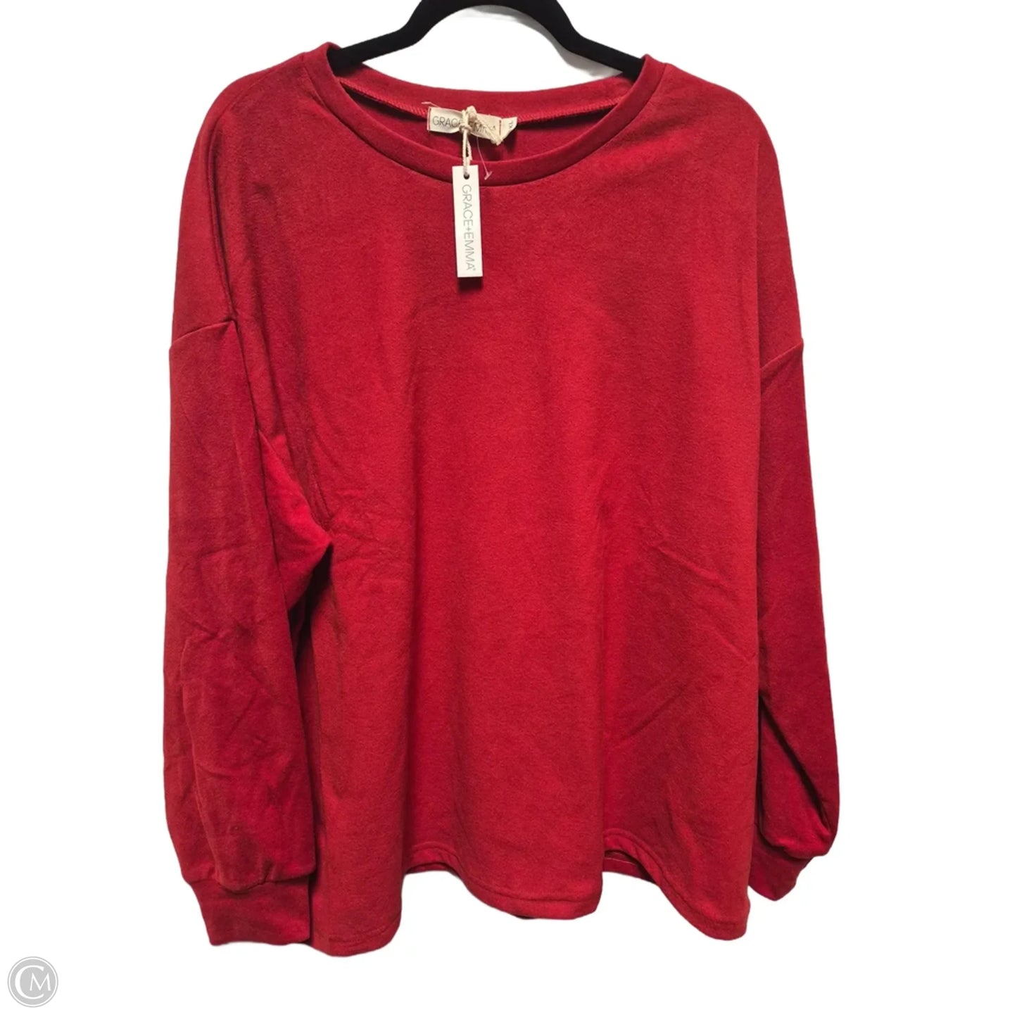 Sweatshirt Crewneck By Clothes Mentor In Red, Size: 2x