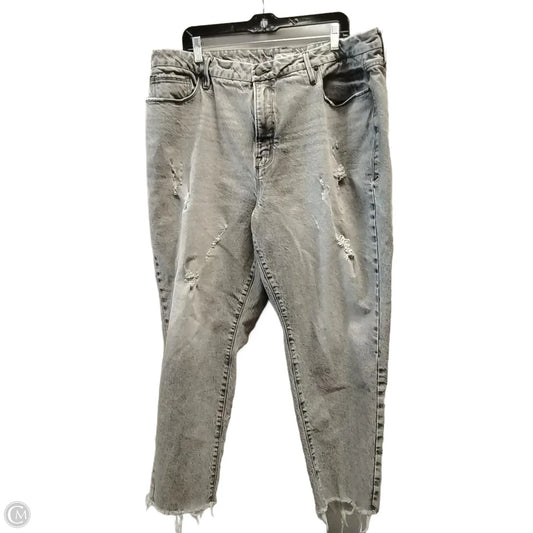 Jeans Cropped By Good American In Grey, Size: 18