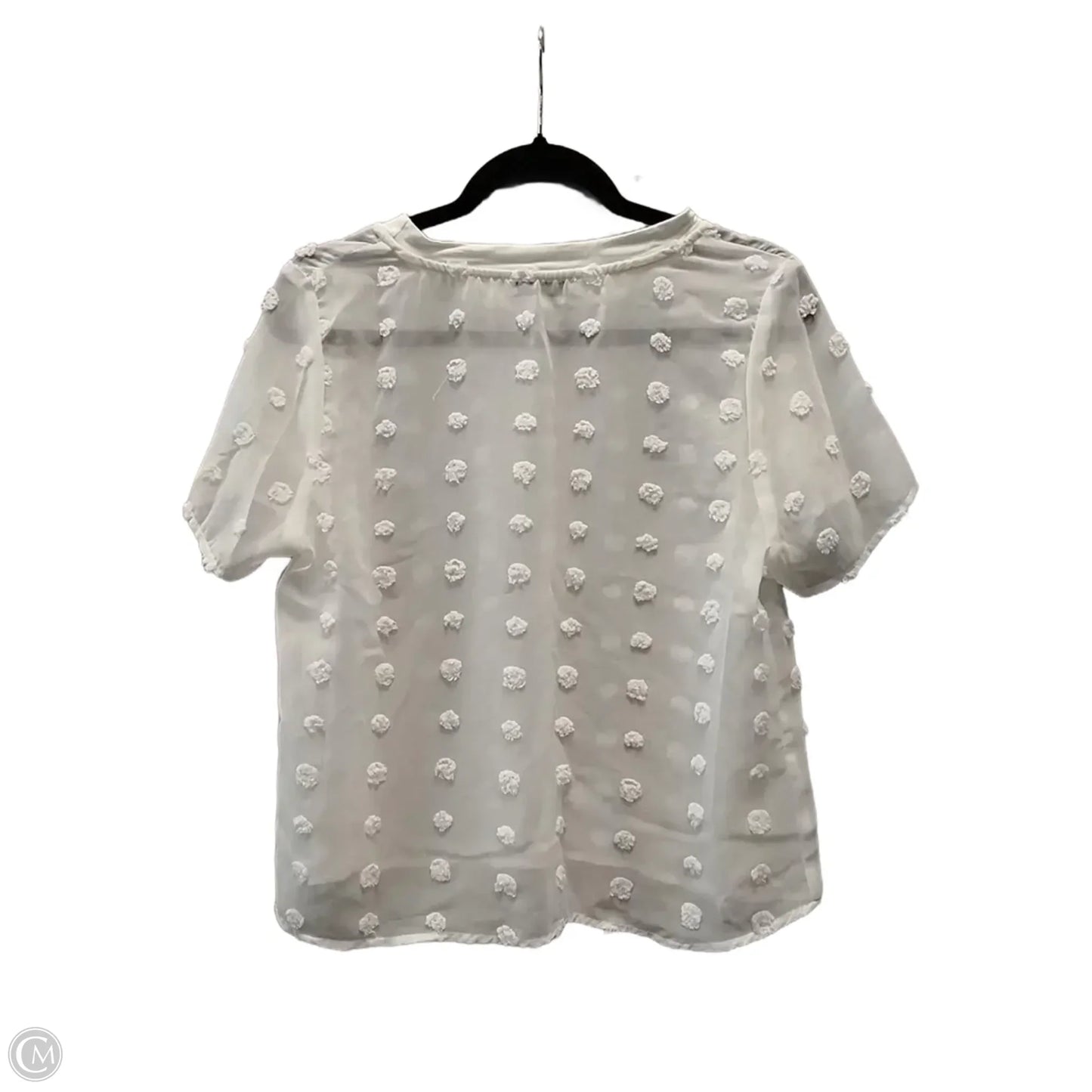 Blouse Short Sleeve By Gilli In White, Size: M