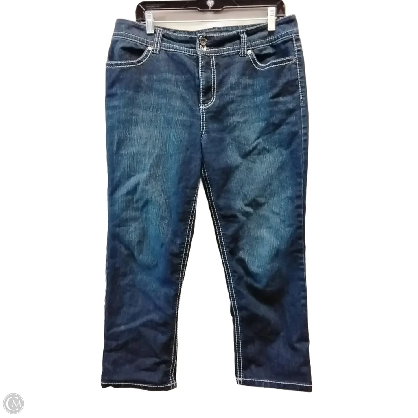 Jeans Straight By Seven 7 In Blue, Size: 12