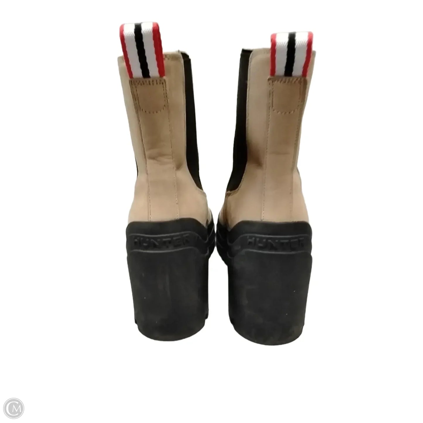 Boots Ankle Heels By Hunter In Beige, Size: 10