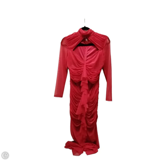 Dress Party Midi By Clothes Mentor In Red, Size: M