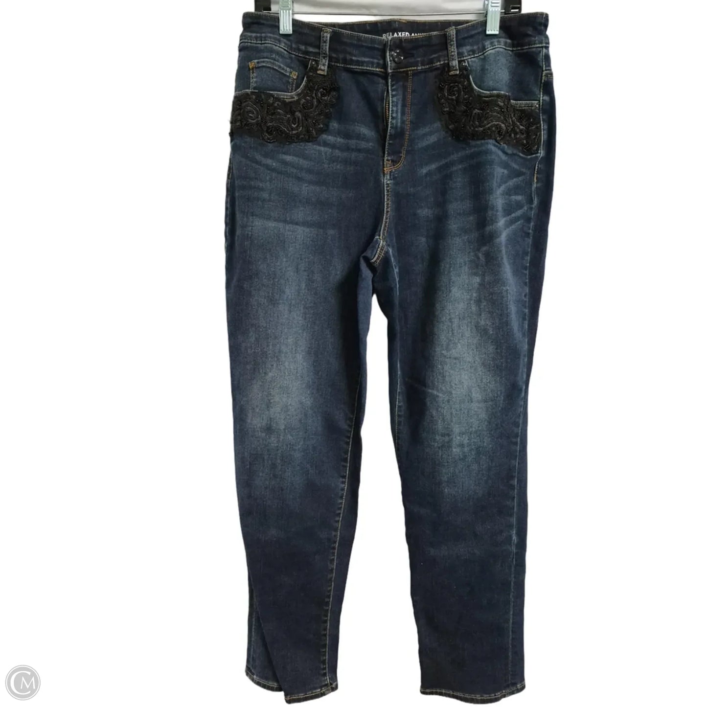 Jeans Straight By Chicos In Blue, Size: 10