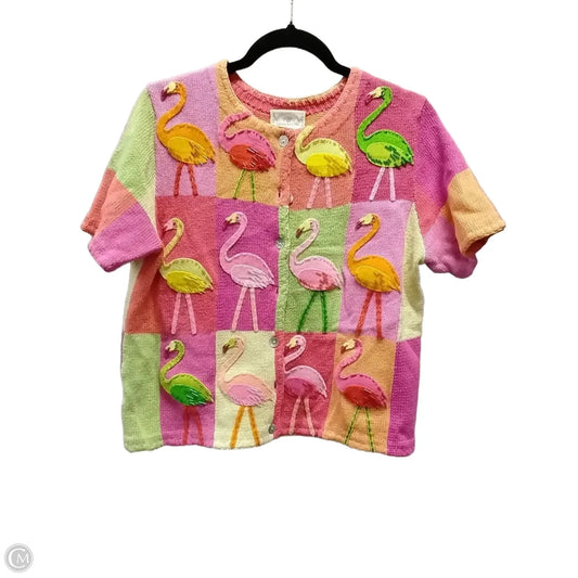 Sweater Short Sleeve By Susan Bristol In Animal Print, Size: M