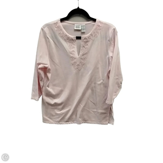 Top Long Sleeve By Jason Maxwell In Pink, Size: M