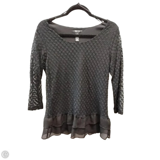 Top Long Sleeve By Style And Company In Black, Size: S