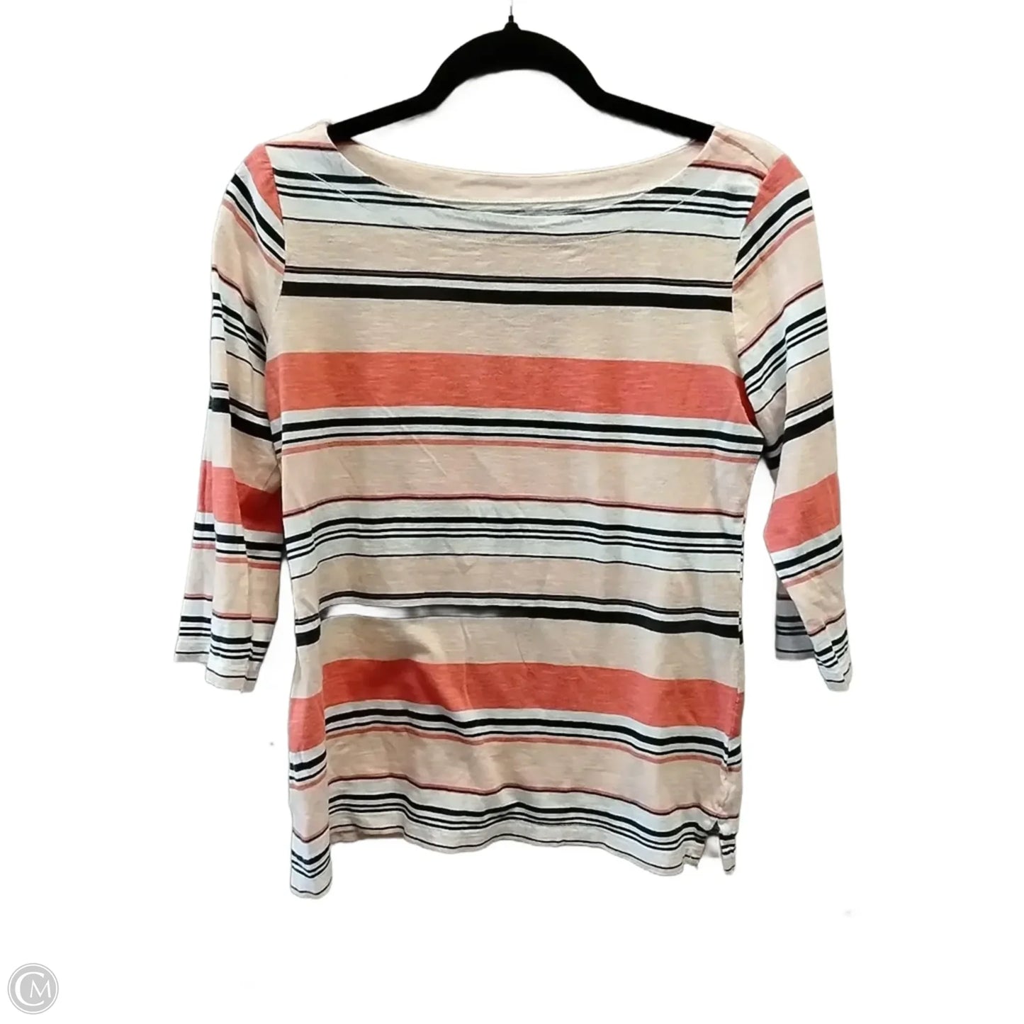 Top Long Sleeve Basic By Loft In Striped Pattern, Size: M
