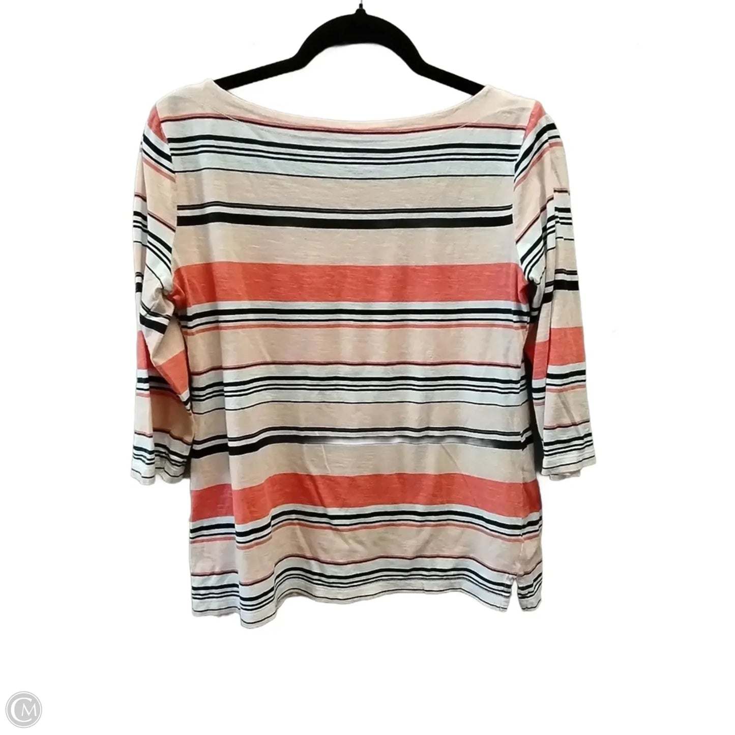 Top Long Sleeve Basic By Loft In Striped Pattern, Size: M