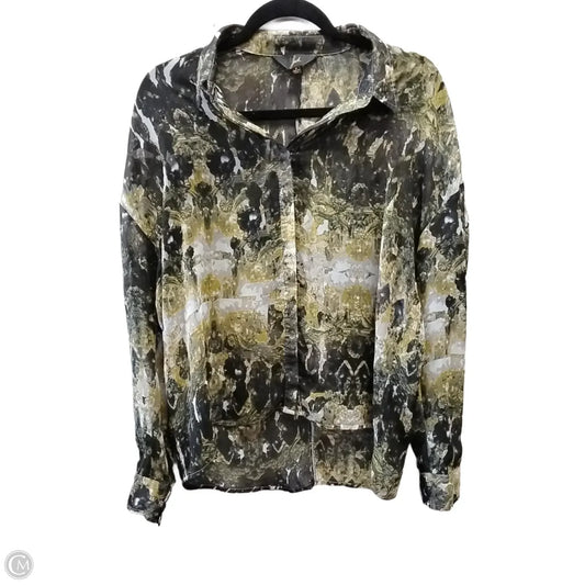 Blouse Long Sleeve By Jack In Multi-colored, Size: S