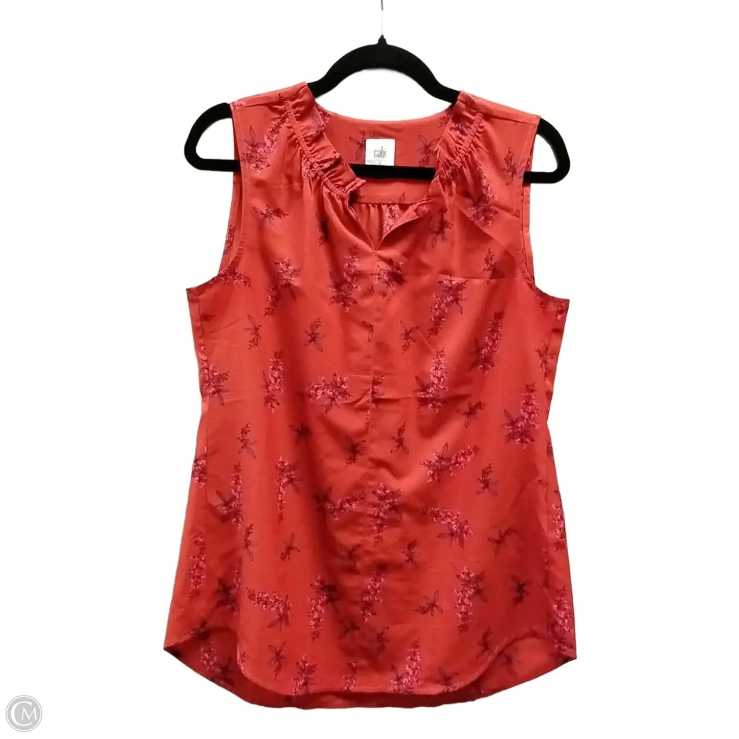 Blouse Short Sleeve By Cabi In Red, Size: S
