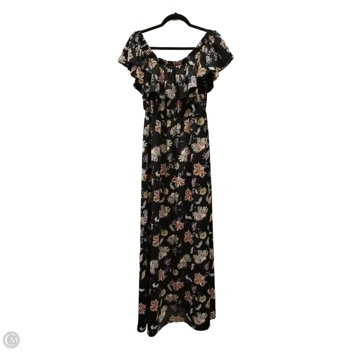 Romper By Clothes Mentor In Floral Print, Size: L