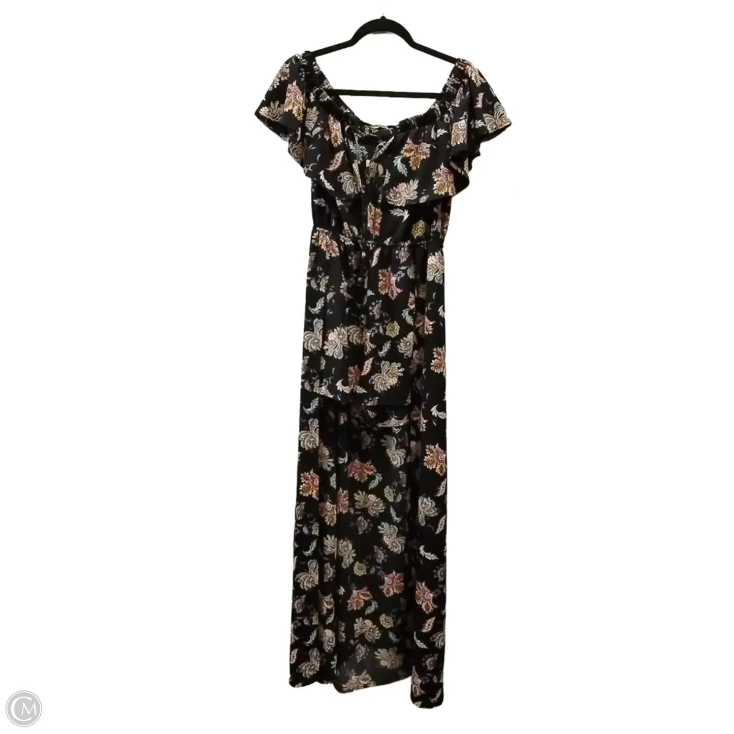 Romper By Clothes Mentor In Floral Print, Size: L