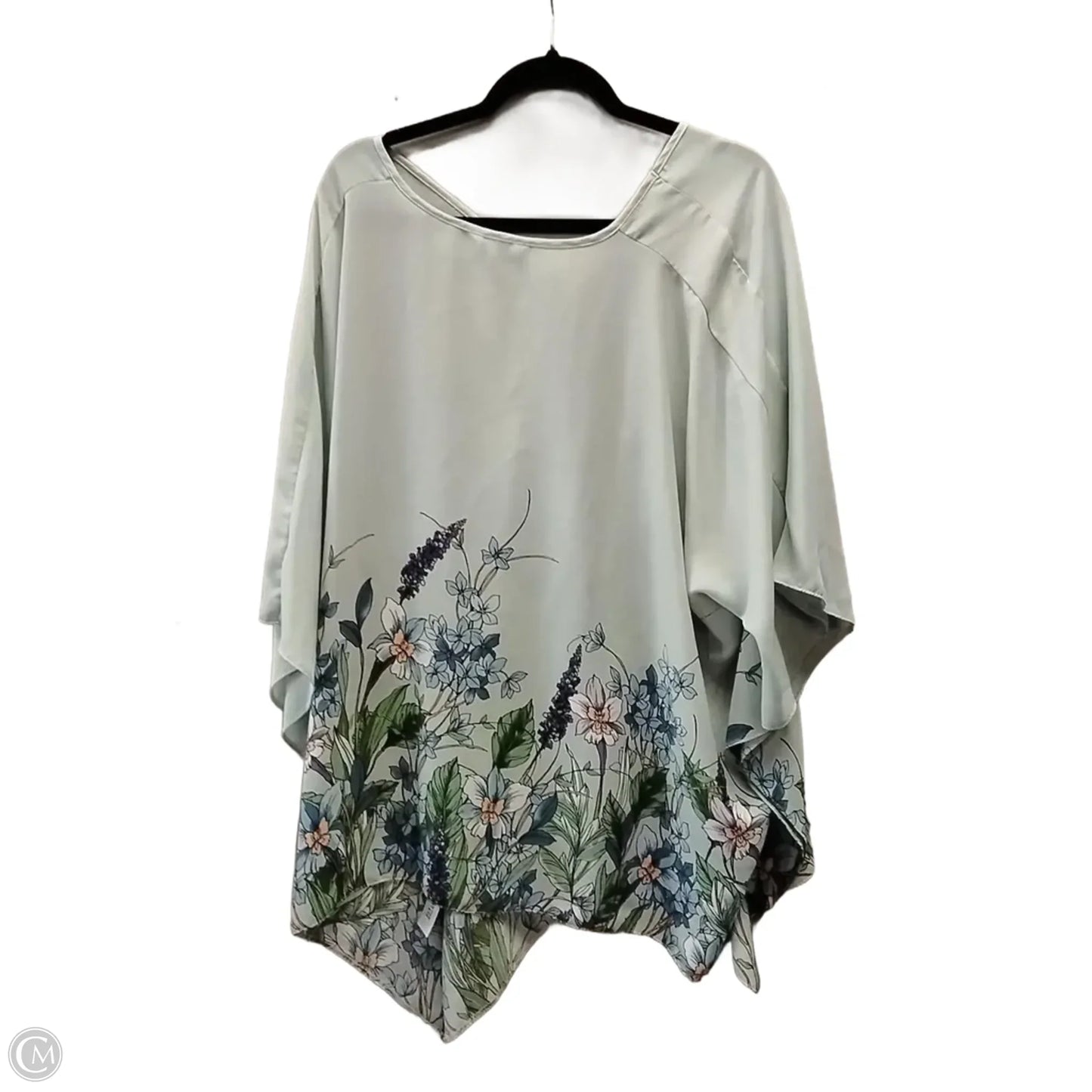 Blouse Short Sleeve By Clothes Mentor In Floral Print, Size: 3x