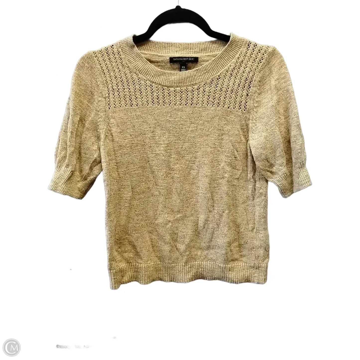 Sweater Short Sleeve By Banana Republic In Yellow, Size: Xs