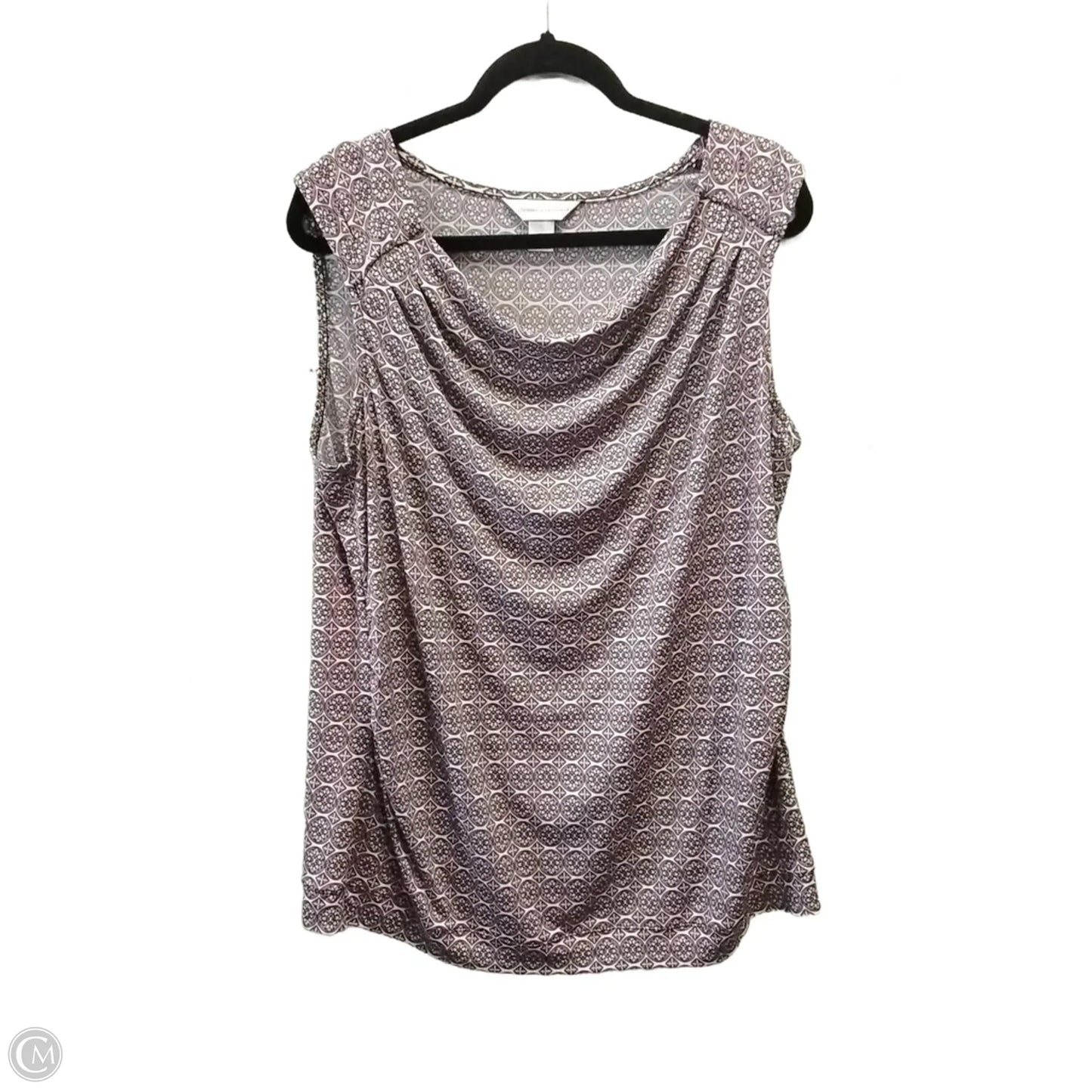 Blouse Sleeveless By Christopher And Banks In Geometric Pattern, Size: Xl