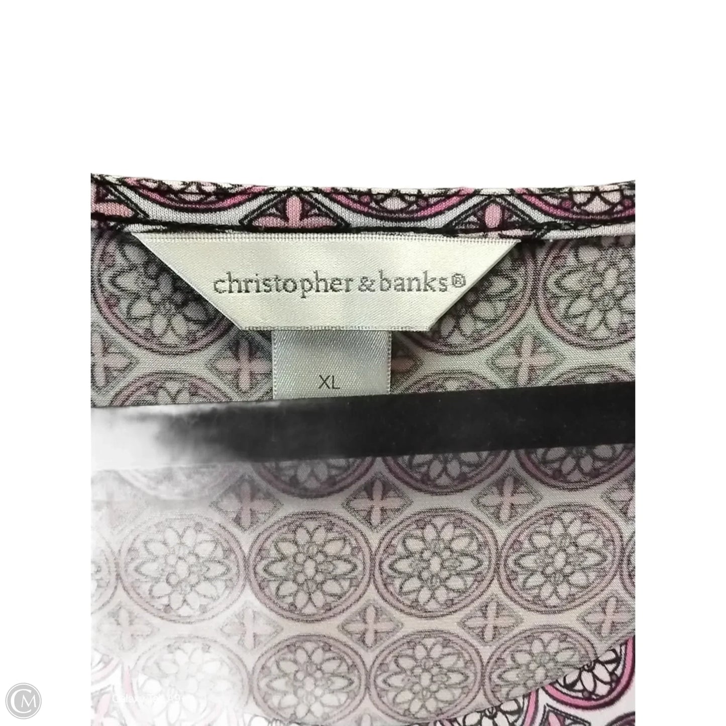 Blouse Sleeveless By Christopher And Banks In Geometric Pattern, Size: Xl