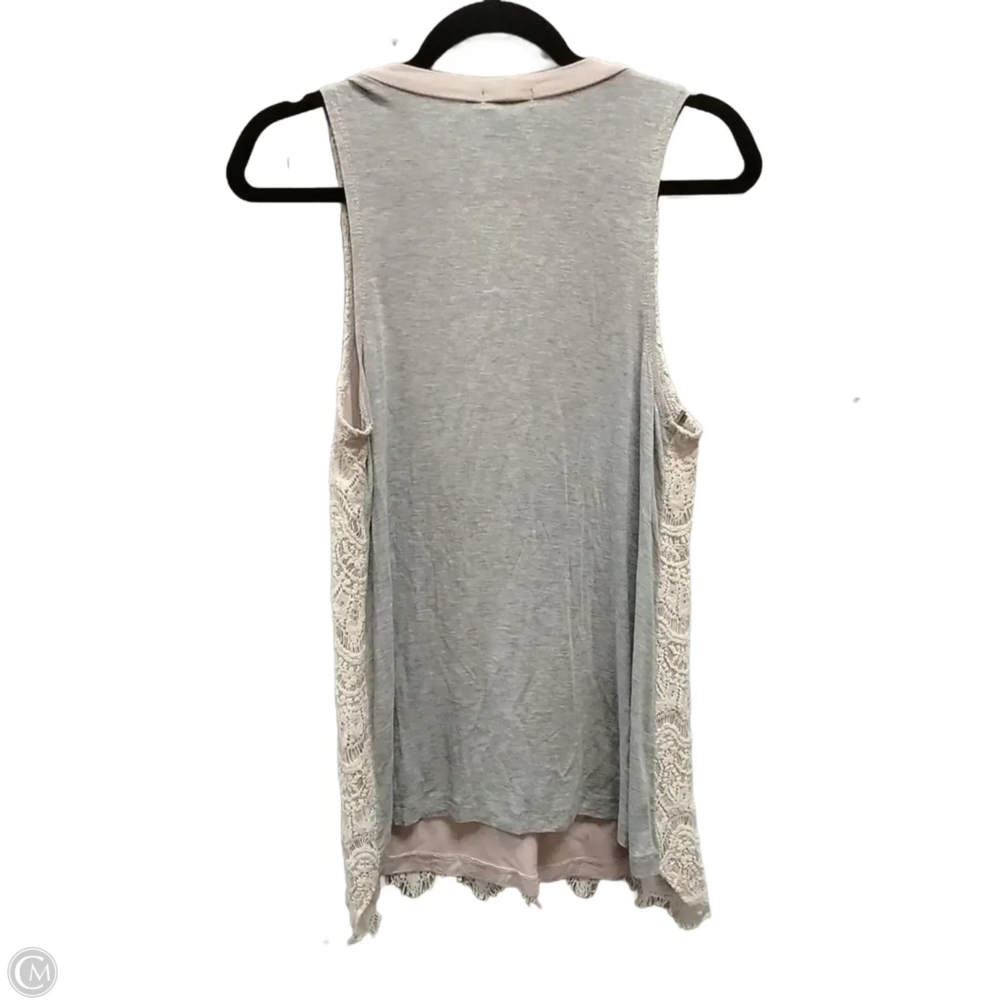 Top Sleeveless By Miss Chievous In Pink & White, Size: M