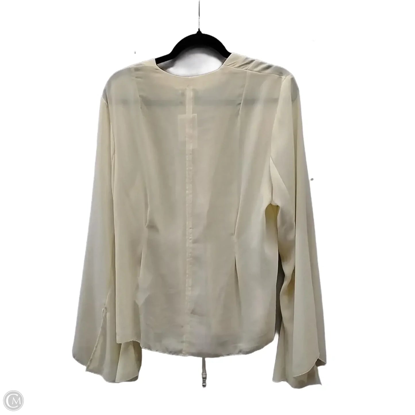 Blouse Long Sleeve By H&m In Yellow, Size: Xs