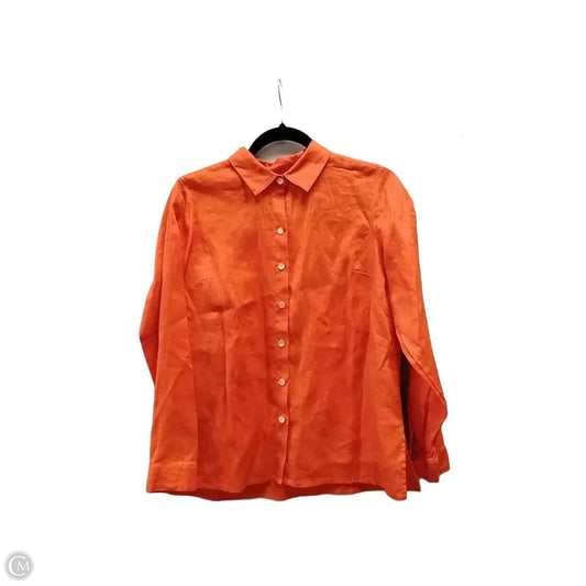 Blouse Long Sleeve By J. Jill In Orange, Size: Xs