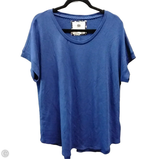 Top Short Sleeve By Cupio In Blue, Size: Xl