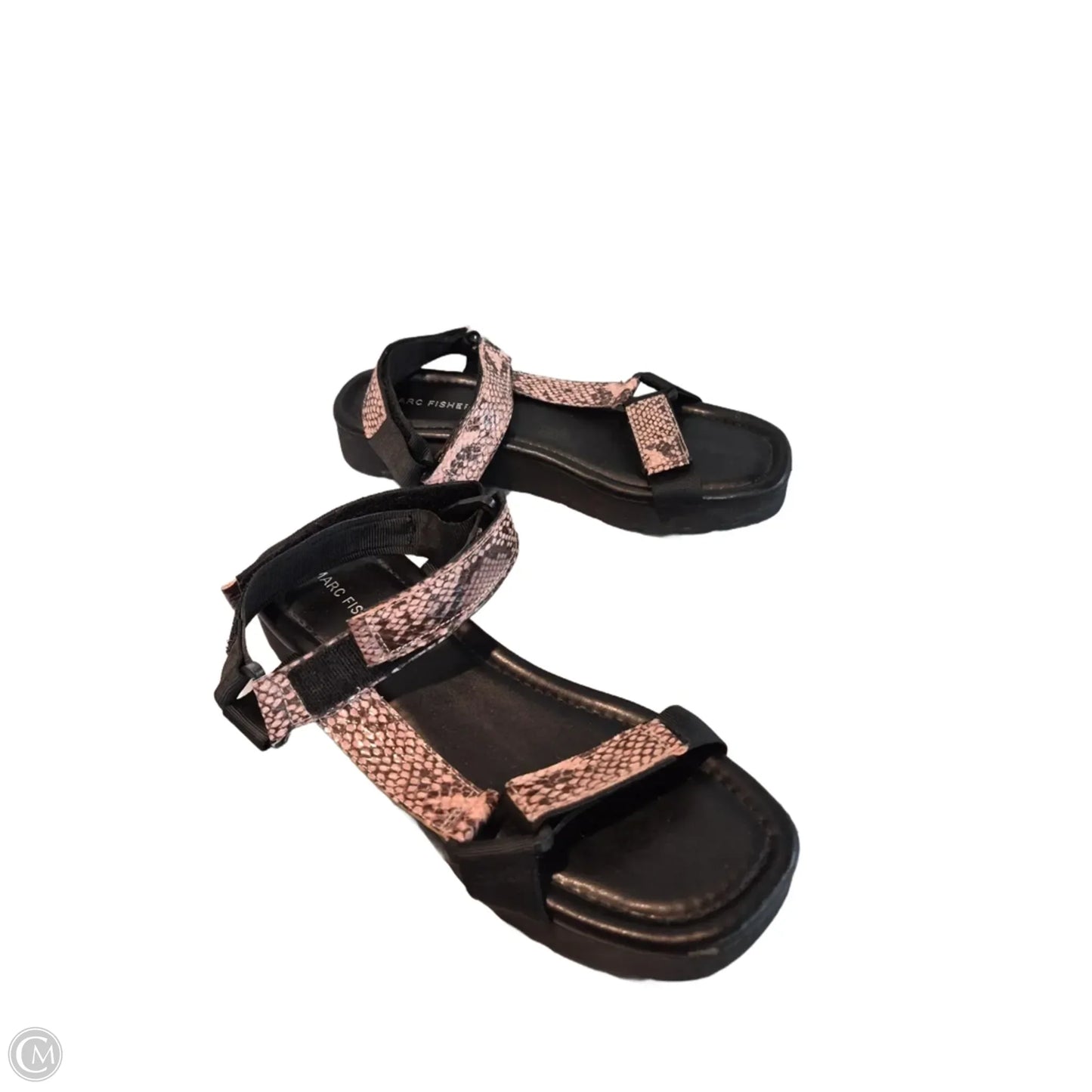 Sandals Flats By Marc Fisher In Snakeskin Print, Size: 9.5