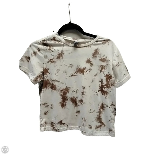 Top Short Sleeve Basic By Shein In Tie Dye Print, Size: Xs