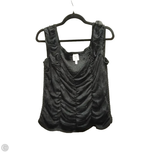 Top Sleeveless By Self Esteem In Black, Size: 2x