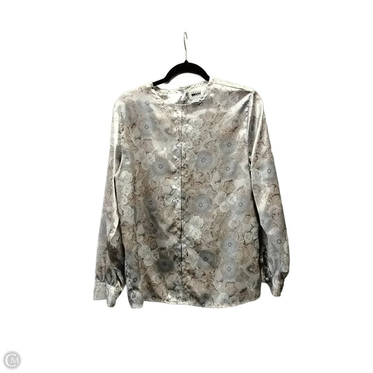 Blouse Long Sleeve By Leslie Fay In Multi-colored, Size: 6