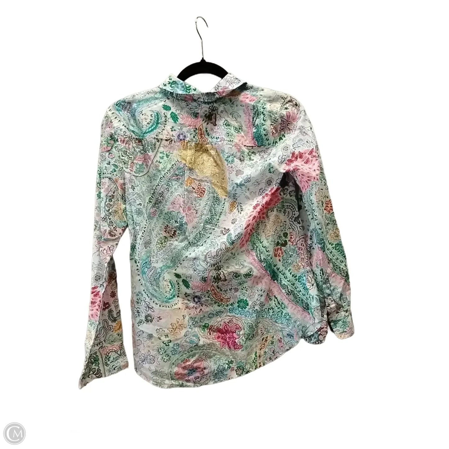 Blouse Long Sleeve By Talbots In Floral Print, Size: Xs