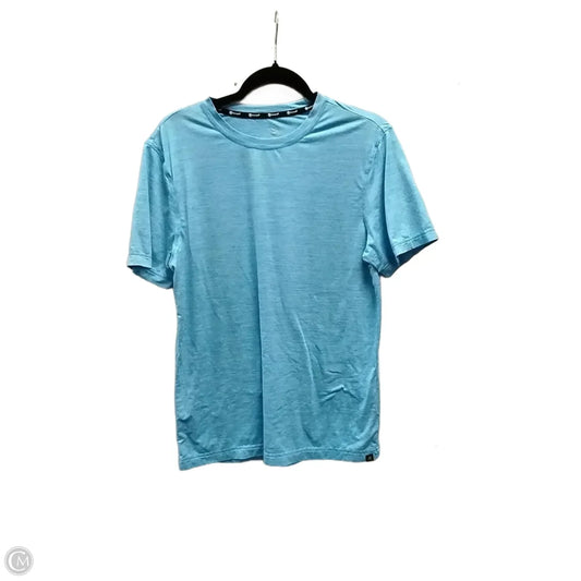 Athletic Top Short Sleeve By Gaiam In Blue, Size: M