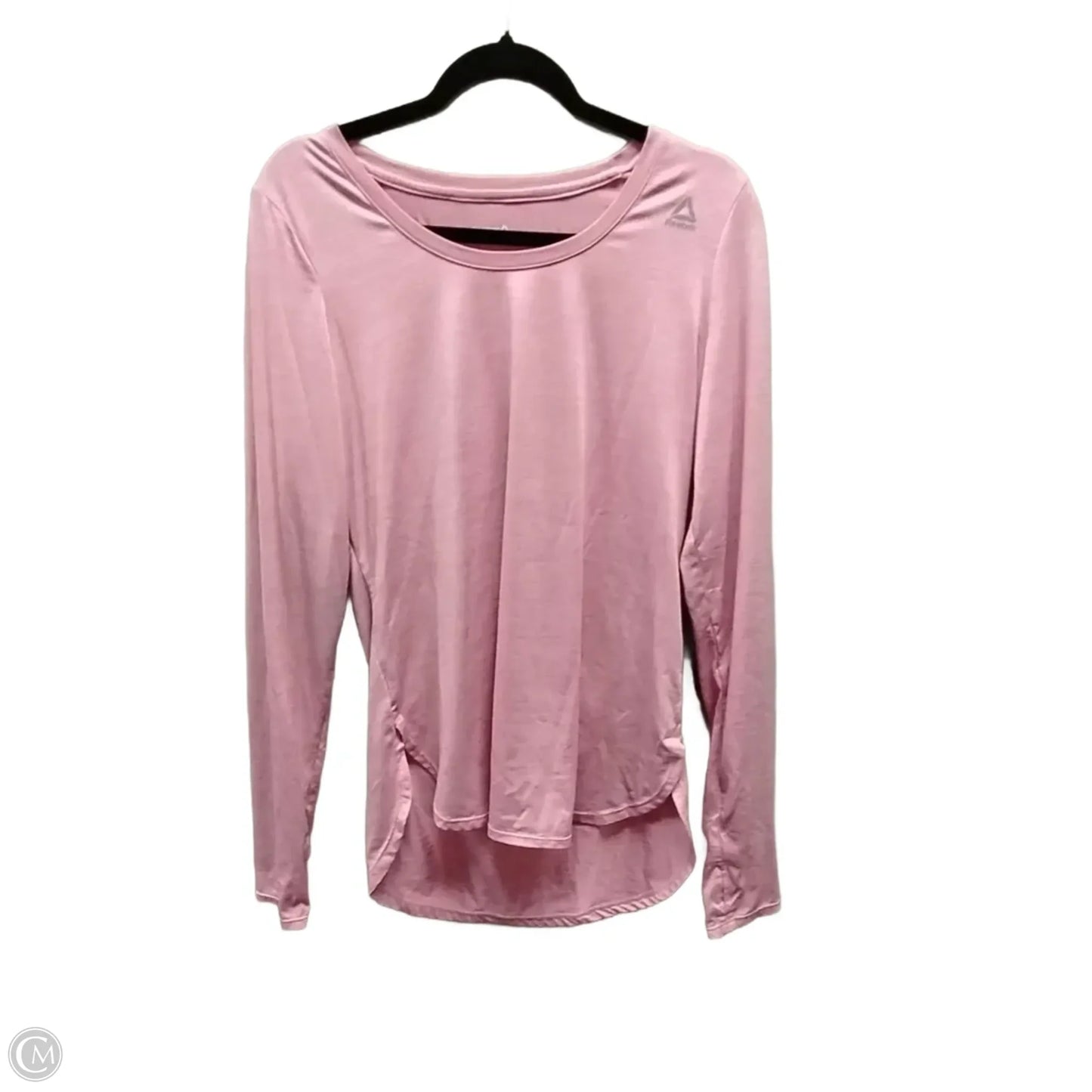 Athletic Top Long Sleeve Crewneck By Reebok In Pink, Size: M