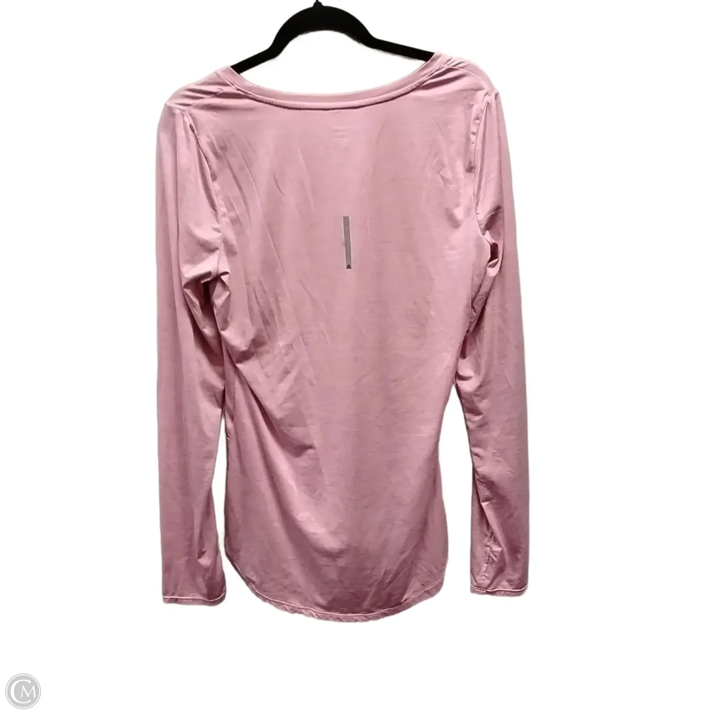 Athletic Top Long Sleeve Crewneck By Reebok In Pink, Size: M
