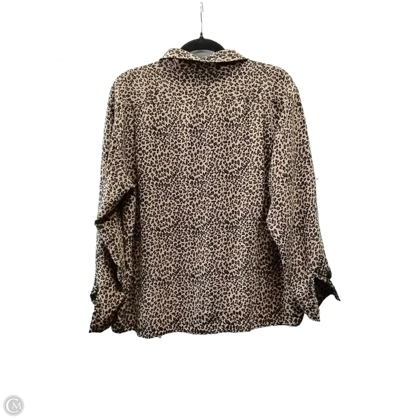 Blouse Long Sleeve By Allison Taylor In Animal Print, Size: L