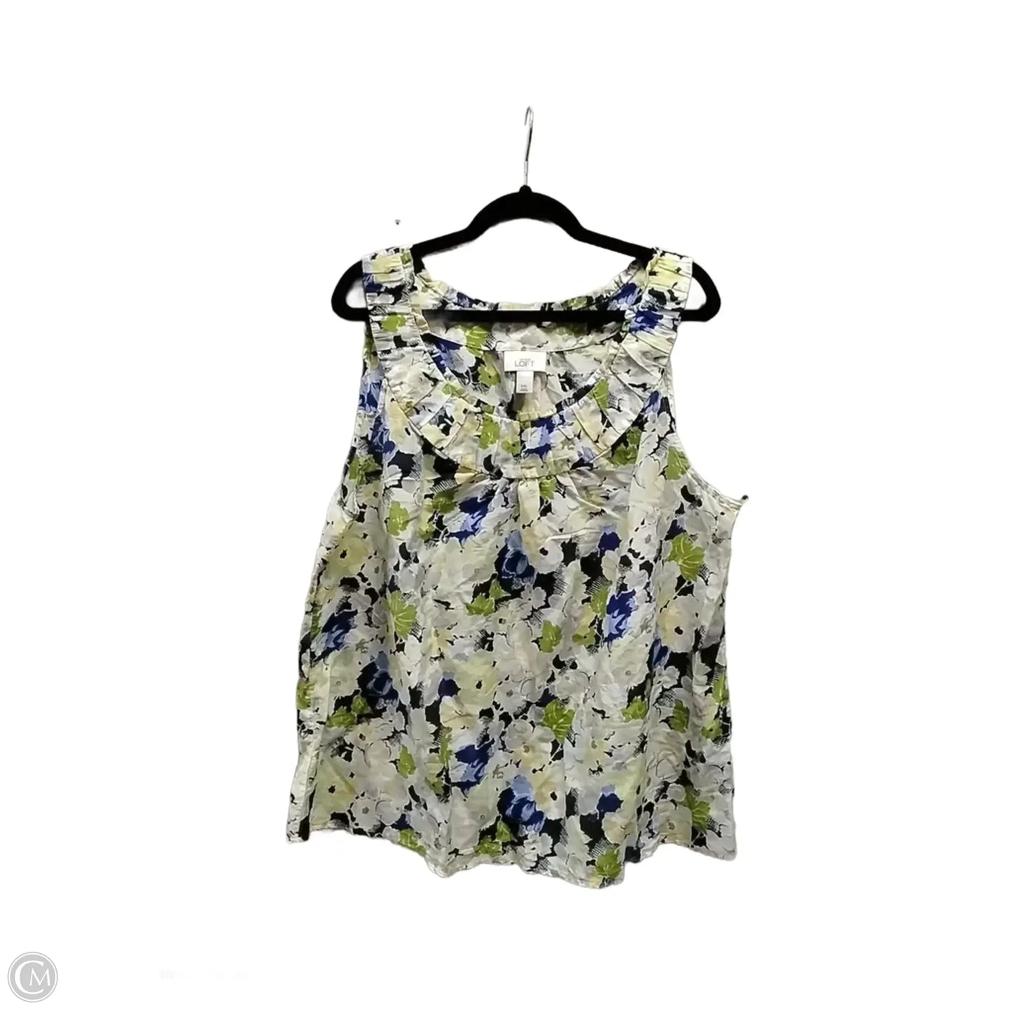 Blouse Sleeveless By Loft In Floral Print, Size: Xxl