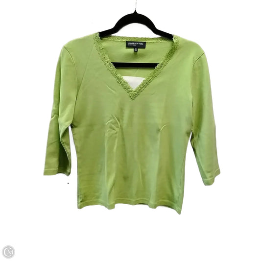 Top Long Sleeve By Jones New York In Green, Size: M