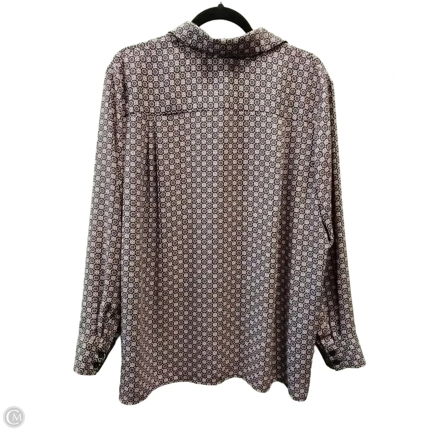 Blouse Long Sleeve By Chelsea And Theodore In Grey, Size: Xl