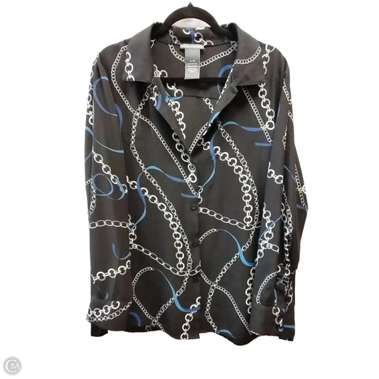 Blouse Long Sleeve By Chelsea And Theodore In Black, Size: Xl