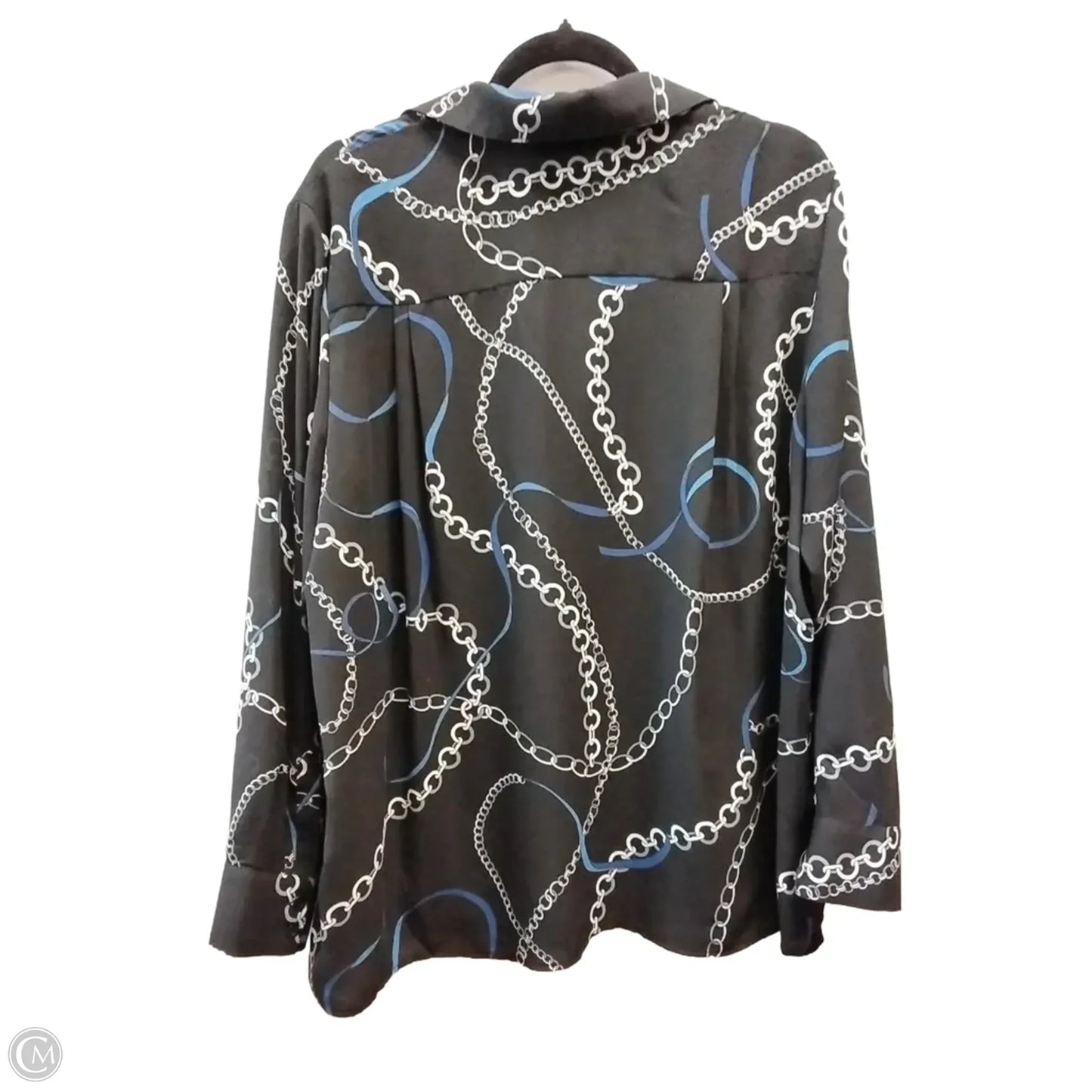 Blouse Long Sleeve By Chelsea And Theodore In Black, Size: Xl