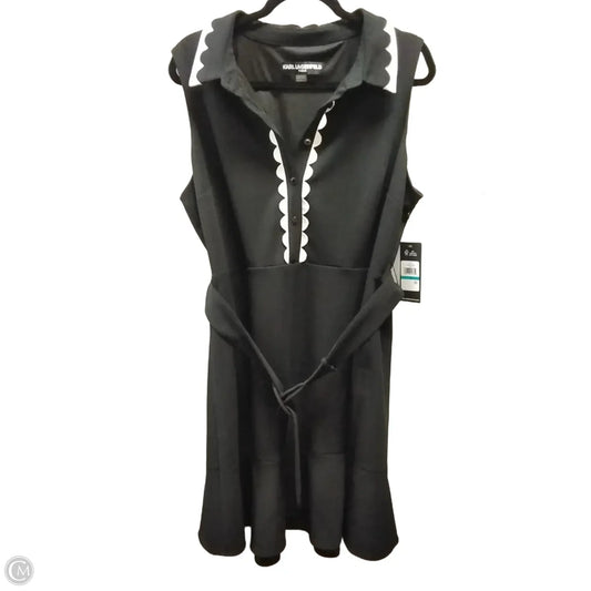 Dress Designer By Karl Lagerfeld In Black, Size: 16